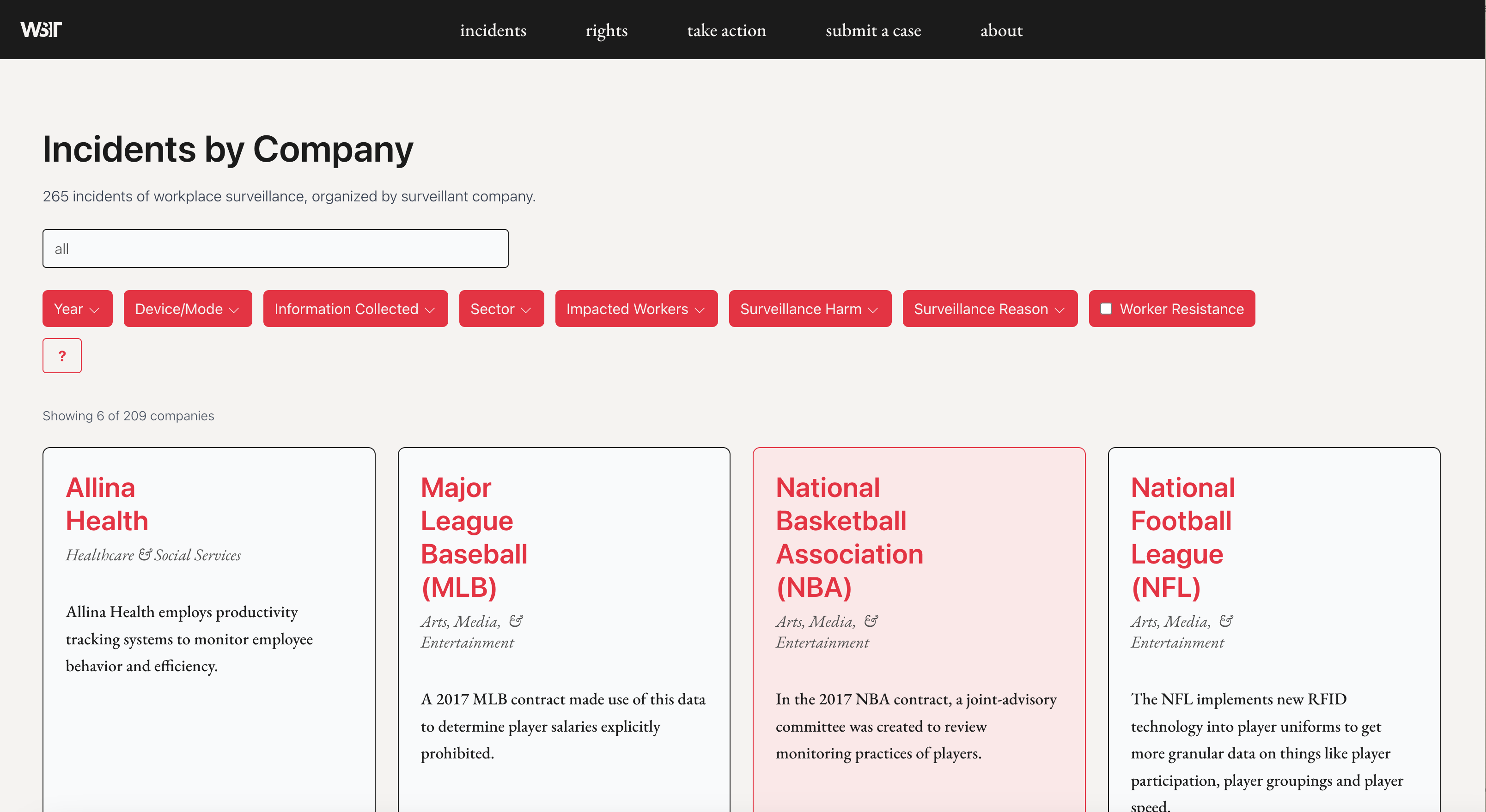 Workplace Surveillance Tracker