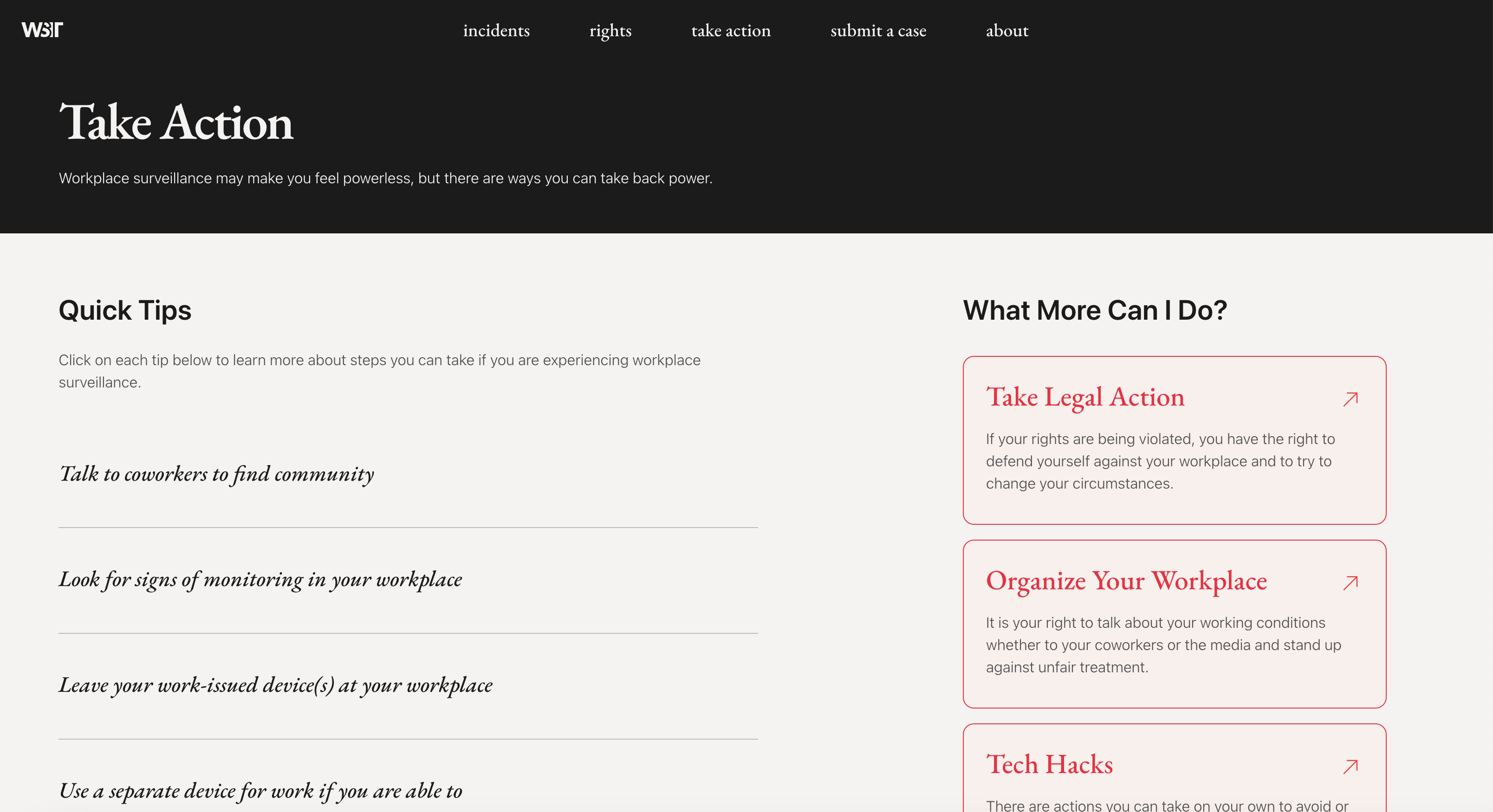 Workplace Surveillance Tracker