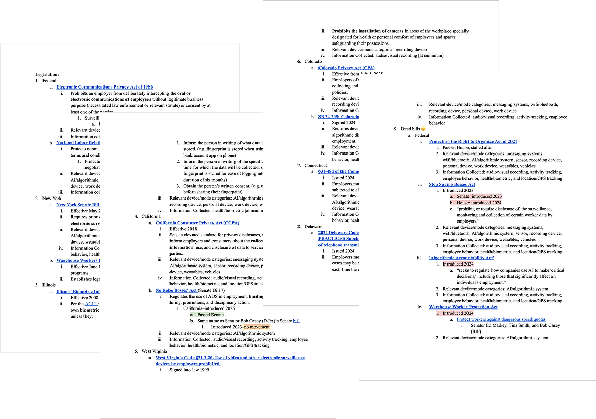 Workplace Surveillance Tracker