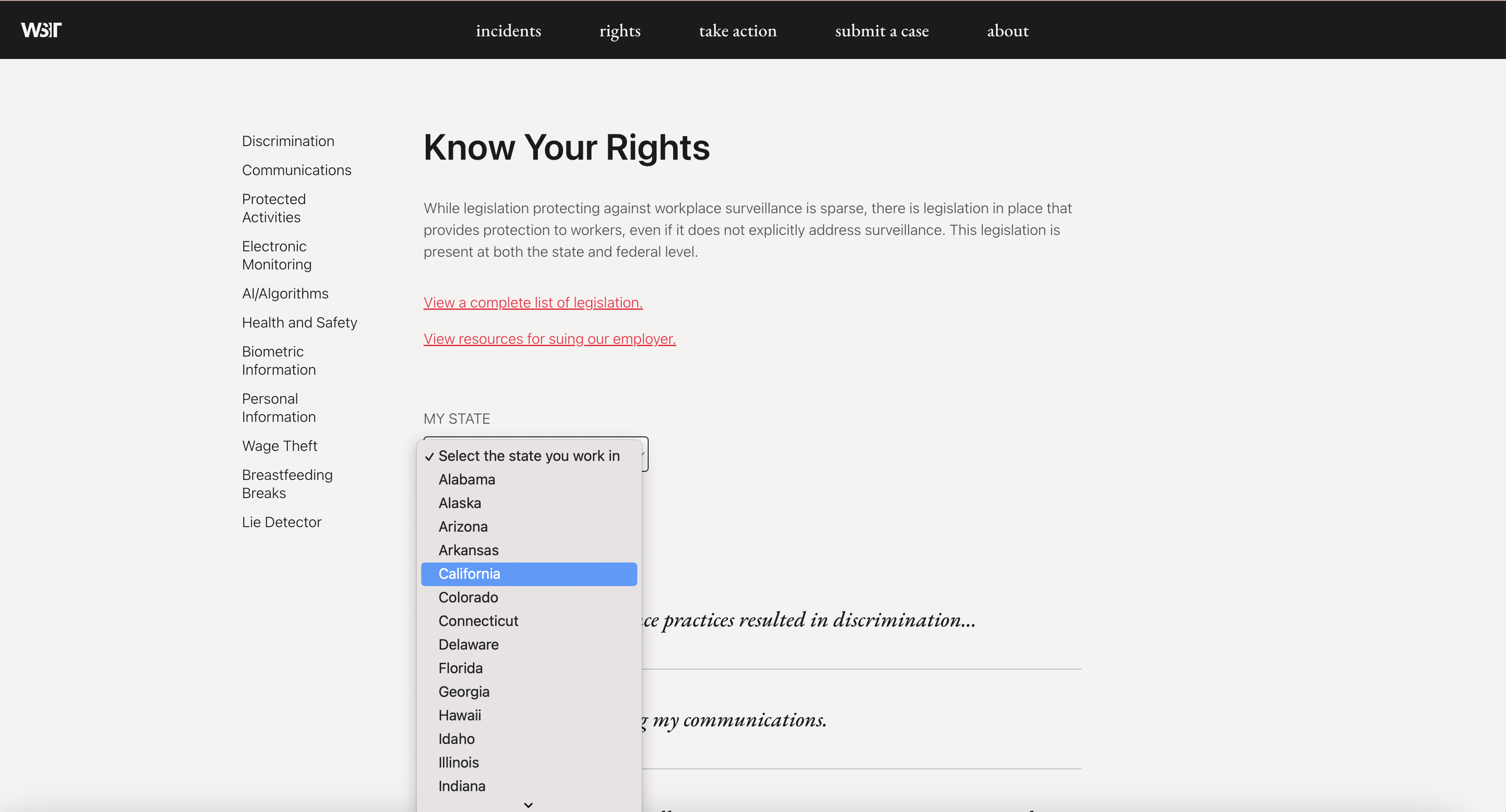 Workplace Surveillance Tracker